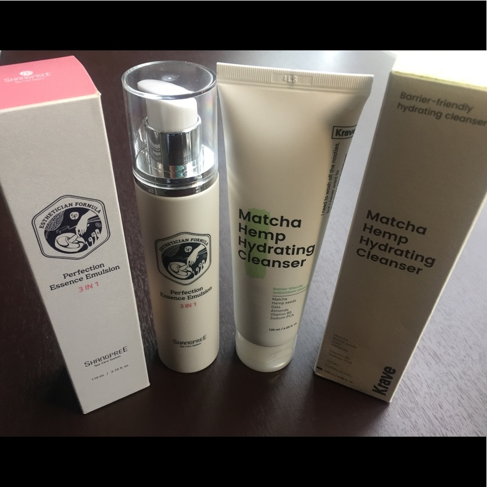 Krave Beauty Cleanser and Shangpree Emulsion